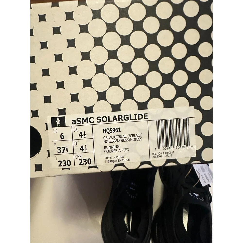NIB Adidas Solar Glide x Stella McCartney Triple Black Woman HQ5961 Size 6